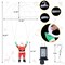 Christmas Decorations Lights Outdoor, 2.8FT Christmas Parachute Lights with Santa Claus, Waterproof 8 Modes Hanging Multicolor Xmas Light - Holiday Decorative Light for Indoor Eave Roof